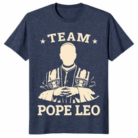 Team Pope Leo XIV Catholic pride shirt in heather navy