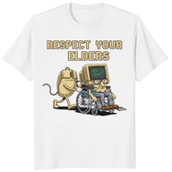 Tech 404 Error Hilarious Respect Your Elders T Shirt by Cuccico – Funny Tech Humor Tee