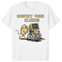 Tech 404 Error Hilarious Respect Your Elders T Shirt by Cuccico – Funny Tech Humor Tee