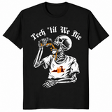 Tech till we die shirt in black, college game day fan tee