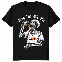 Tech till we die shirt in black, college game day fan tee