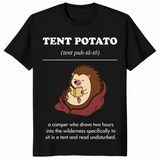 Tent Potato Hedgehog Funny Lazy Camper Wilderness T-Shirt | Cuccico
