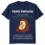Tent Potato Hedgehog Funny Lazy Camper Wilderness T-Shirt | Cuccico