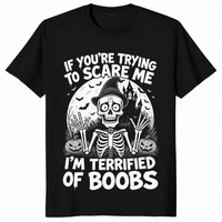 Terrified of boobs shirt in black