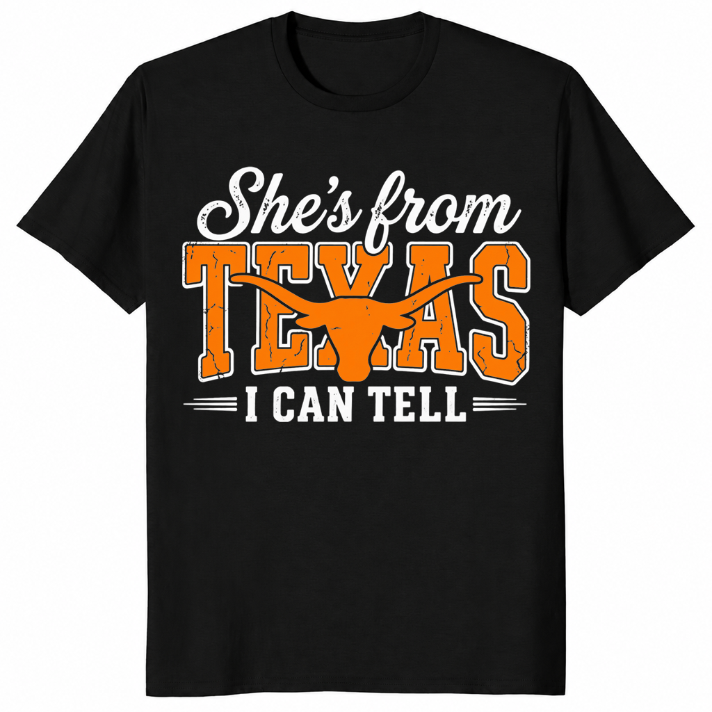 Texas Longhorn Retro Western Shirt in black