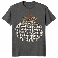 Thankful pumpkin shirt in Dark Heather