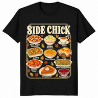 Thanksgiving side chick shirt in black