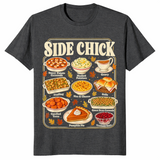 Thanksgiving side chick shirt in dark heather grey