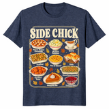 Thanksgiving side chick shirt in heather navy