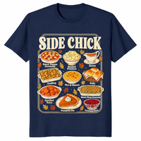 Thanksgiving side chick shirt in navy