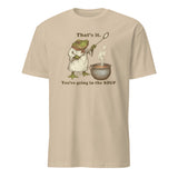 Cuccico That’s It You’re Going in the Soup Funny Frog Meme Tee in sand