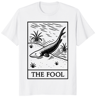 The Fool Tarot Card T-Shirt – Fish Walking Graphic Unisex Tee | Cuccico