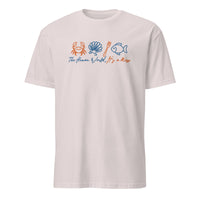 Ice Grey The Human World Is a Mess tee by Cuccico, featuring Sebastian from The Little Mermaid