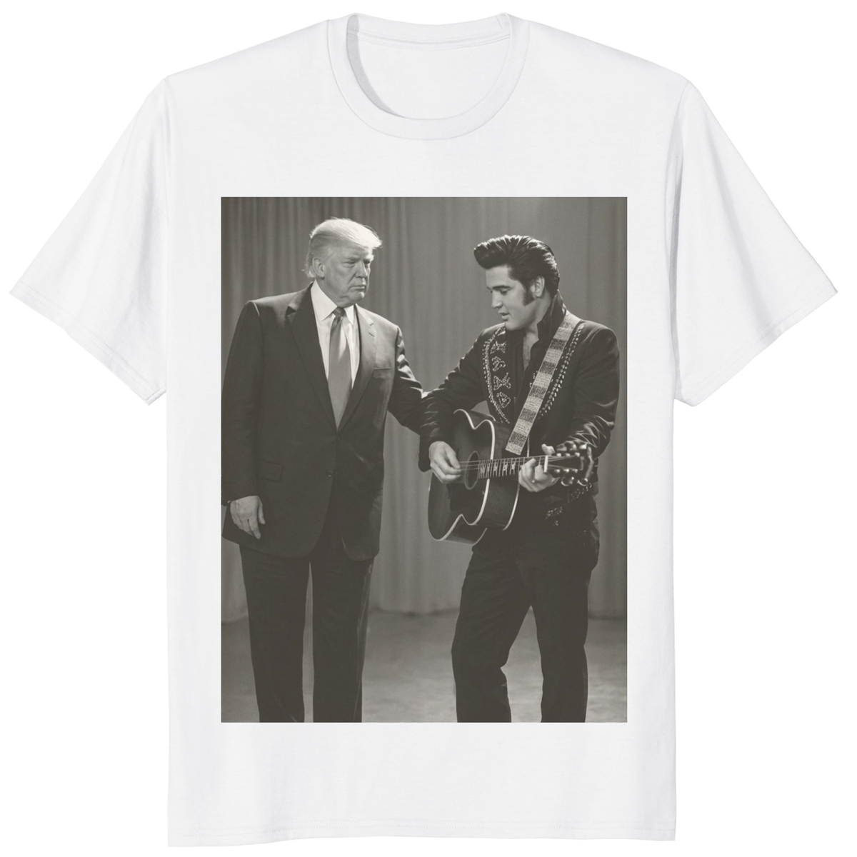 The King with The King Shirt – Trump and Elvis Retro Gift Tee