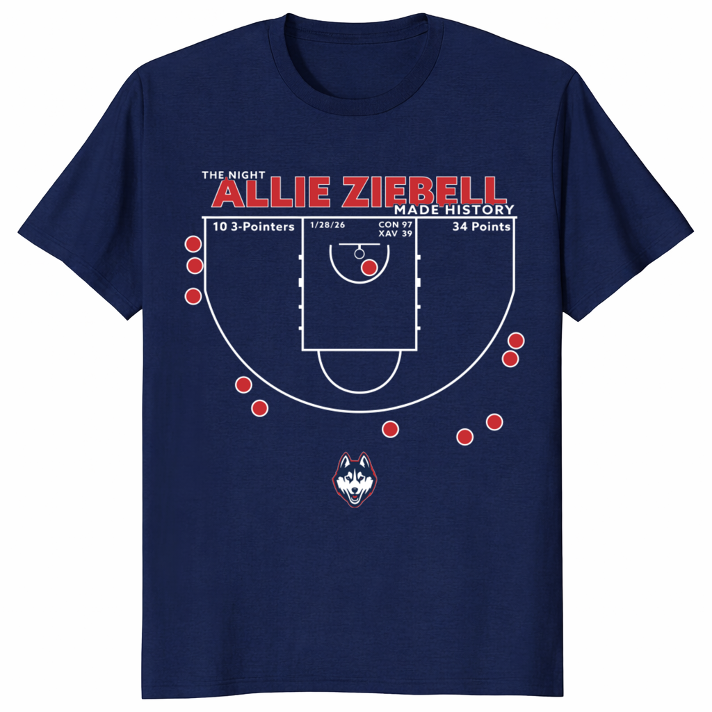 The Night Allie Ziebell Made History Basketball T Shirt — Womens Basketball Shirt Design