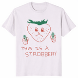Ice grey This is Strobbery shirt funny wordplay tee