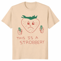 Sand This is Strobbery shirt vintage fruit pun tee