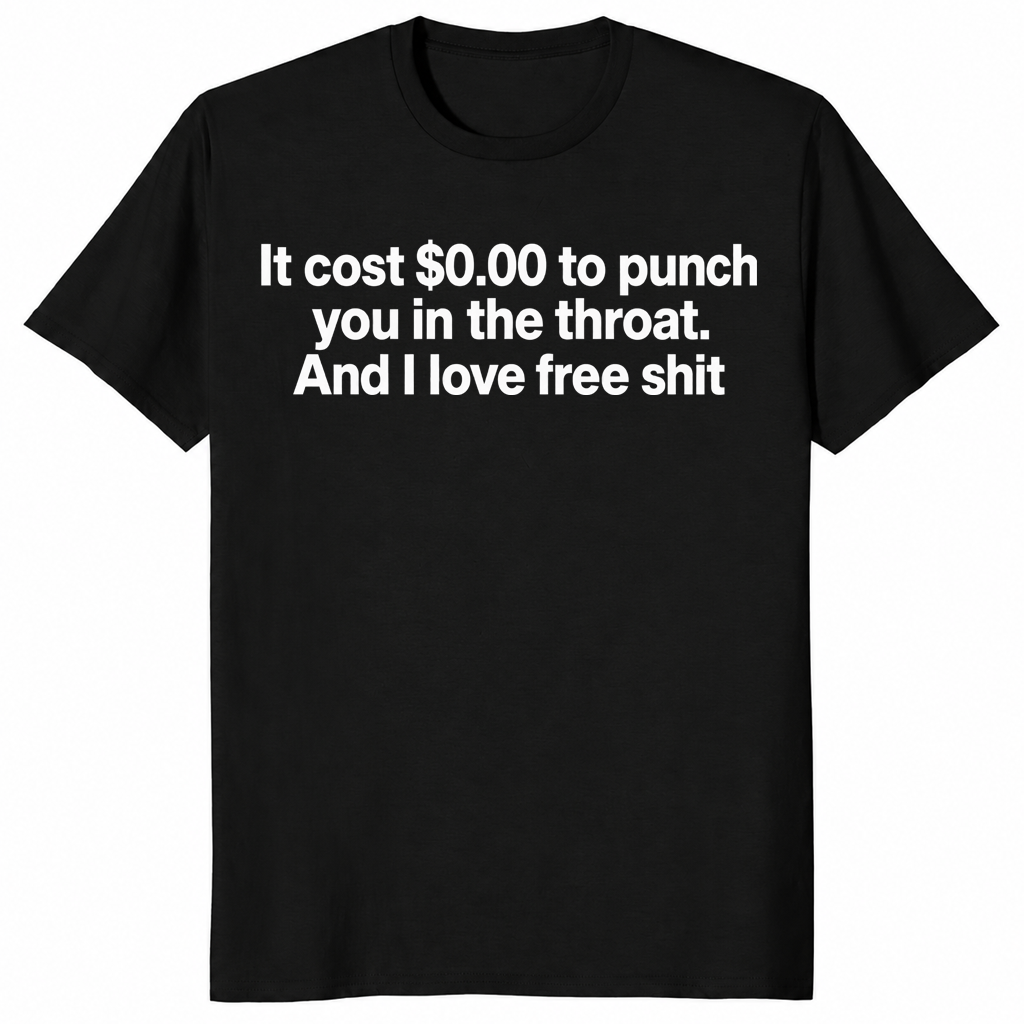 Throat punch shirt in black