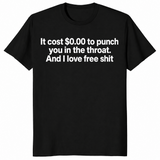 Throat punch shirt in black