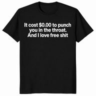 Throat punch shirt in black