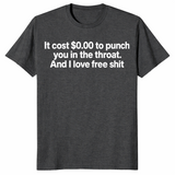 Throat punch shirt in dark heather grey