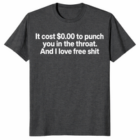 Throat punch shirt in dark heather grey