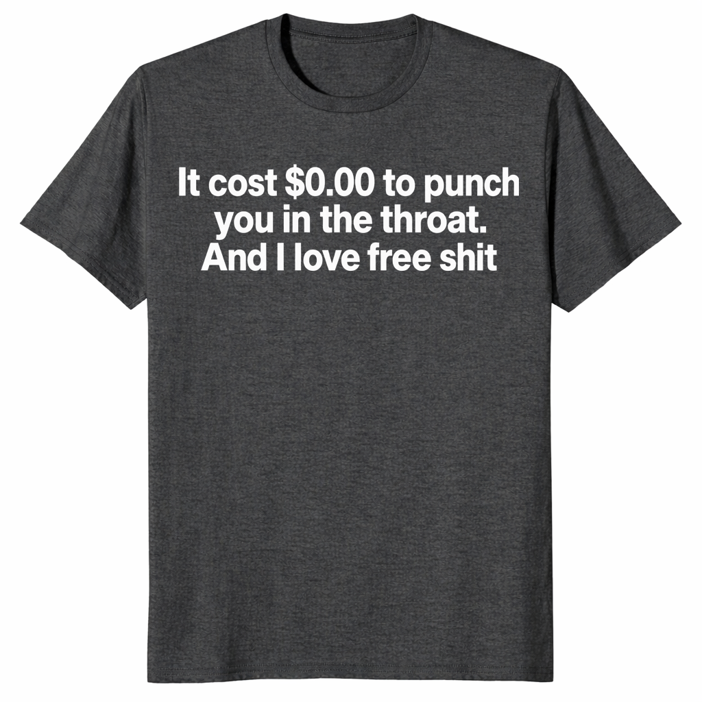Throat punch shirt in dark heather grey
