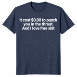 Throat punch shirt in heather navy