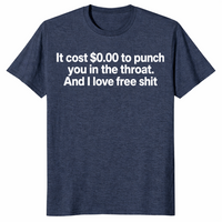 Throat punch shirt in heather navy