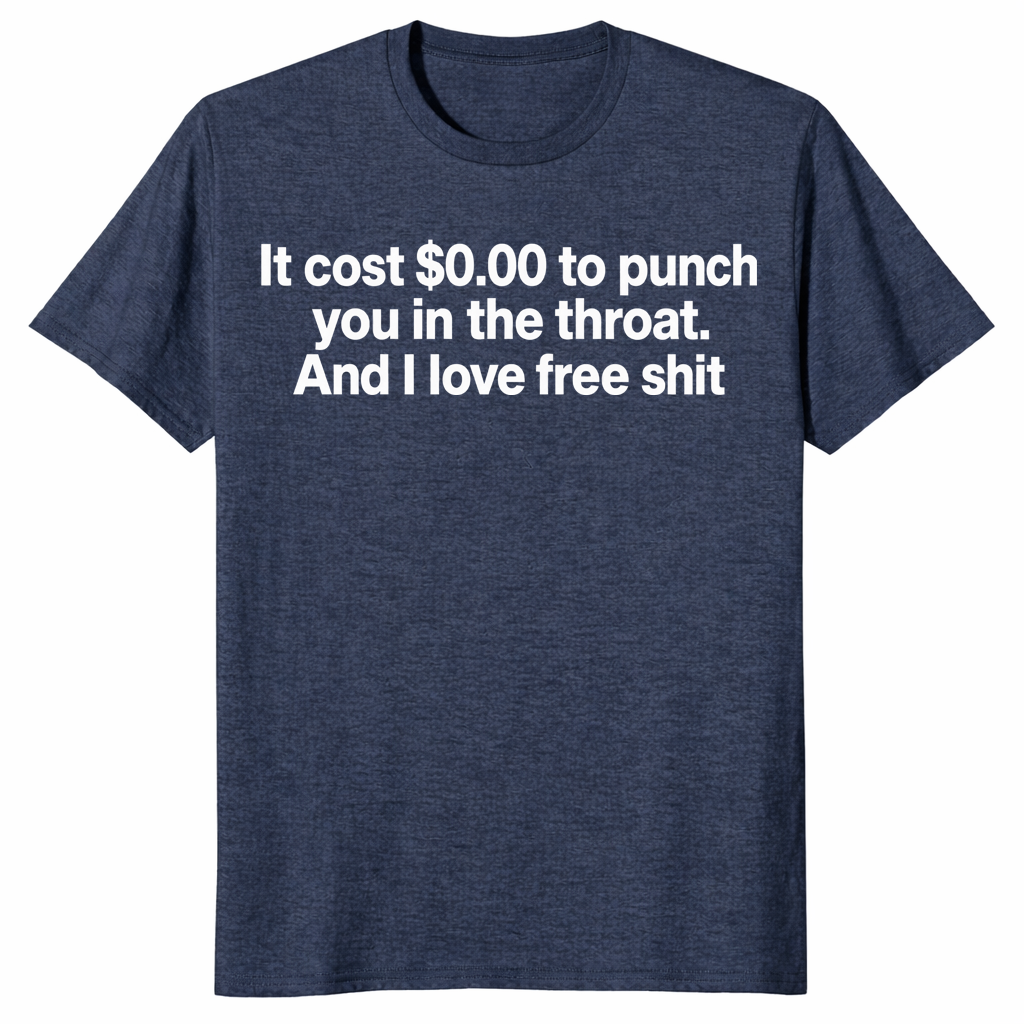 Throat punch shirt in heather navy