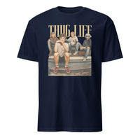 Thug Life Shirt in Navy – Bold Text Graphic Tee for Meme Fans