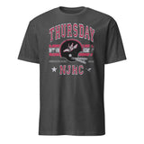 Dark Heather Grey Thursday NJHC Helmet T-Shirt with MetLife Stadium design by Cuccico