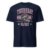 Navy Thursday NJHC Helmet T-Shirt with MetLife Stadium design by Cuccico