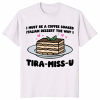 Tiramisu dessert lover gift shirt in ice grey with coffee soaked dessert graphic