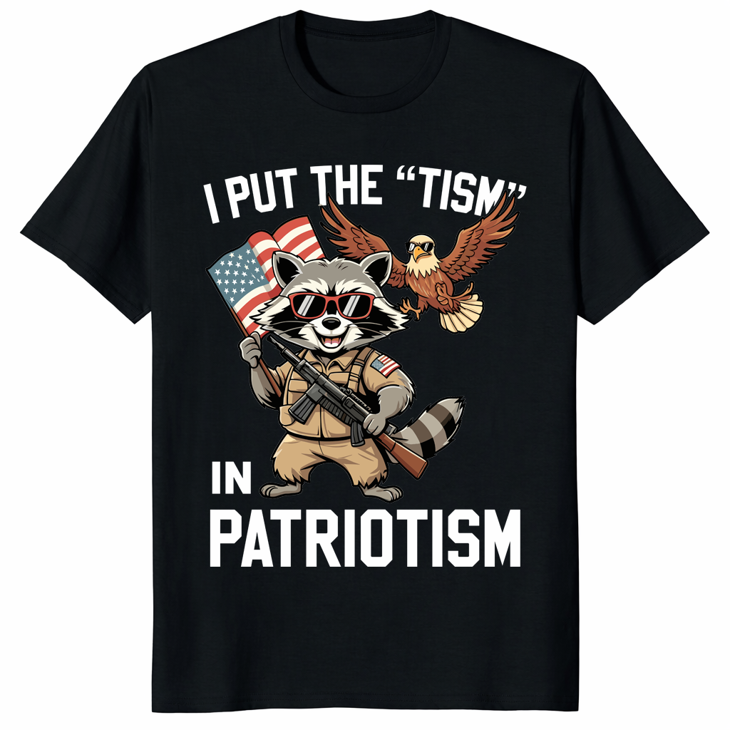 Black Tism In Patriotism shirt with funny USA meme design