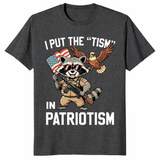 Dark heather grey Tism In Patriotism shirt for 4th of July