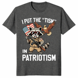 Dark heather Tism In Patriotism shirt with bold meme design