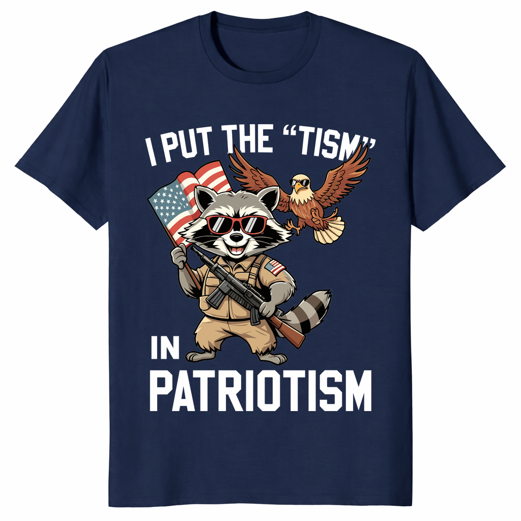 Navy Tism In Patriotism shirt for patriotic humor fans