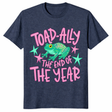 Toad-Ally teacher tee with cheerful frog design for summer break celebration