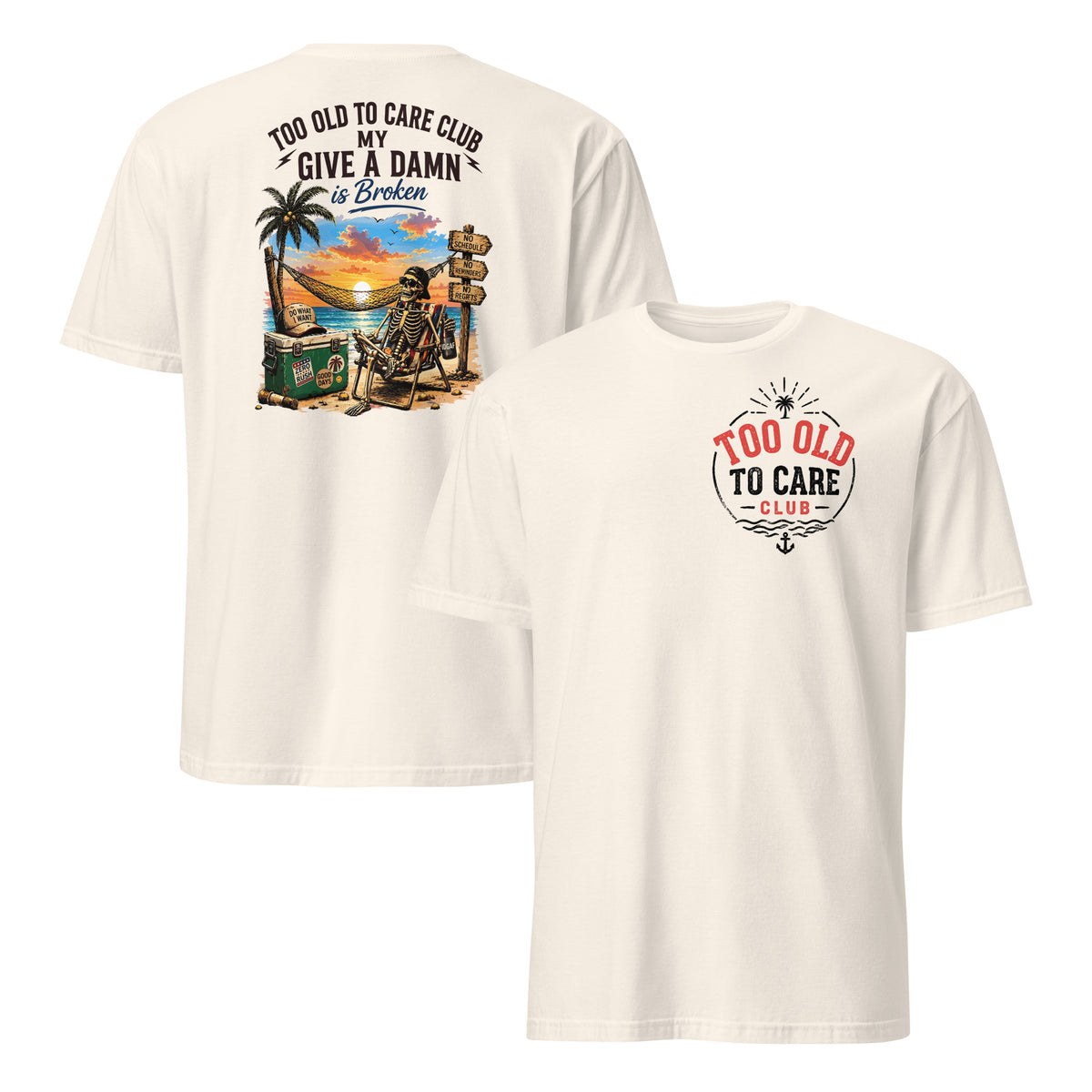 Too Old To Care Club My Give A Damn Is Broken T-Shirt | Funny Gift | Cuccico