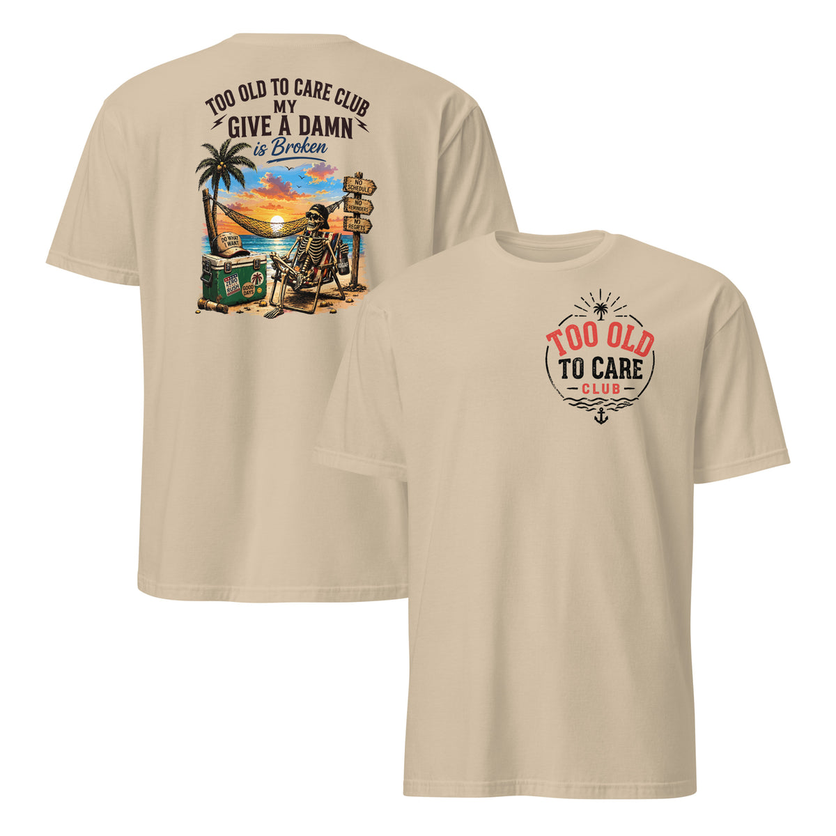 Too Old To Care Club My Give A Damn Is Broken T-Shirt | Funny Gift | Cuccico