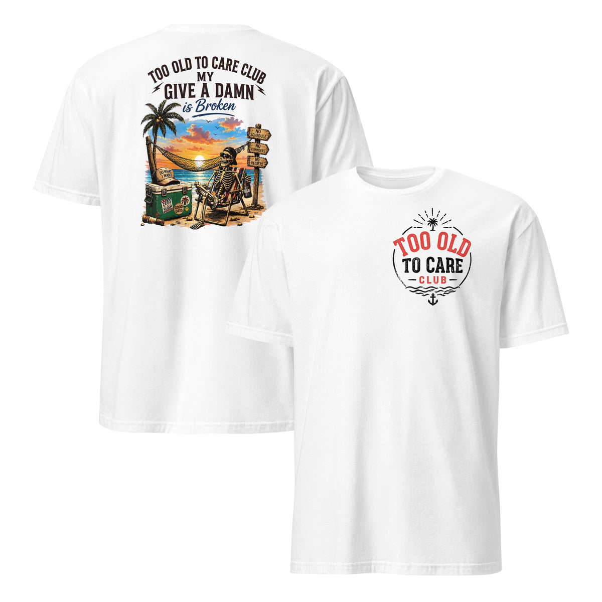 Too Old To Care Club My Give A Damn Is Broken T-Shirt | Funny Gift | Cuccico