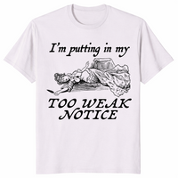 Too Weak Notice Shirt in ice grey