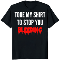 Tore My Shirt to Stop You Bleeding T-Shirt in White by Cuccico