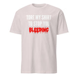 Tore My Shirt to Stop You Bleeding T-Shirt in Ice Grey by Cuccico