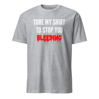 Tore My Shirt to Stop You Bleeding T-Shirt in Sport Grey by Cuccico