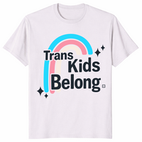 Trans kids belong shirt in ice grey