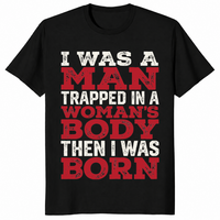 Trapped in a woman's body shirt in black