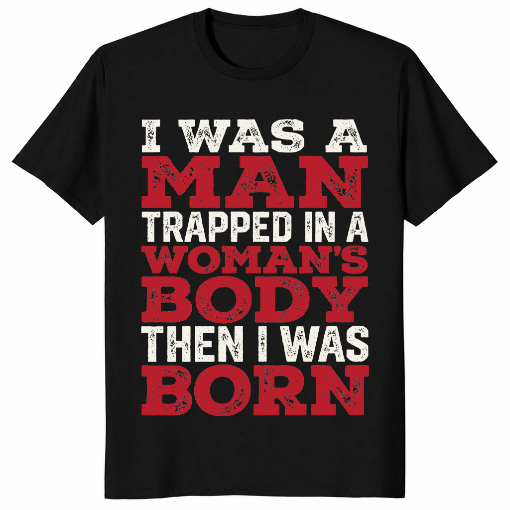 Trapped in a woman's body shirt in black