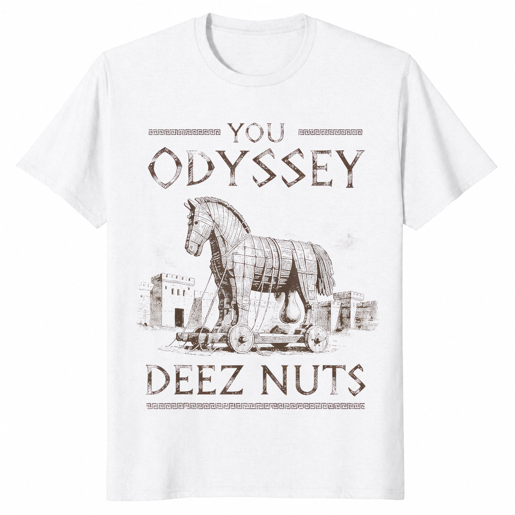 Trojan horse shirt in white